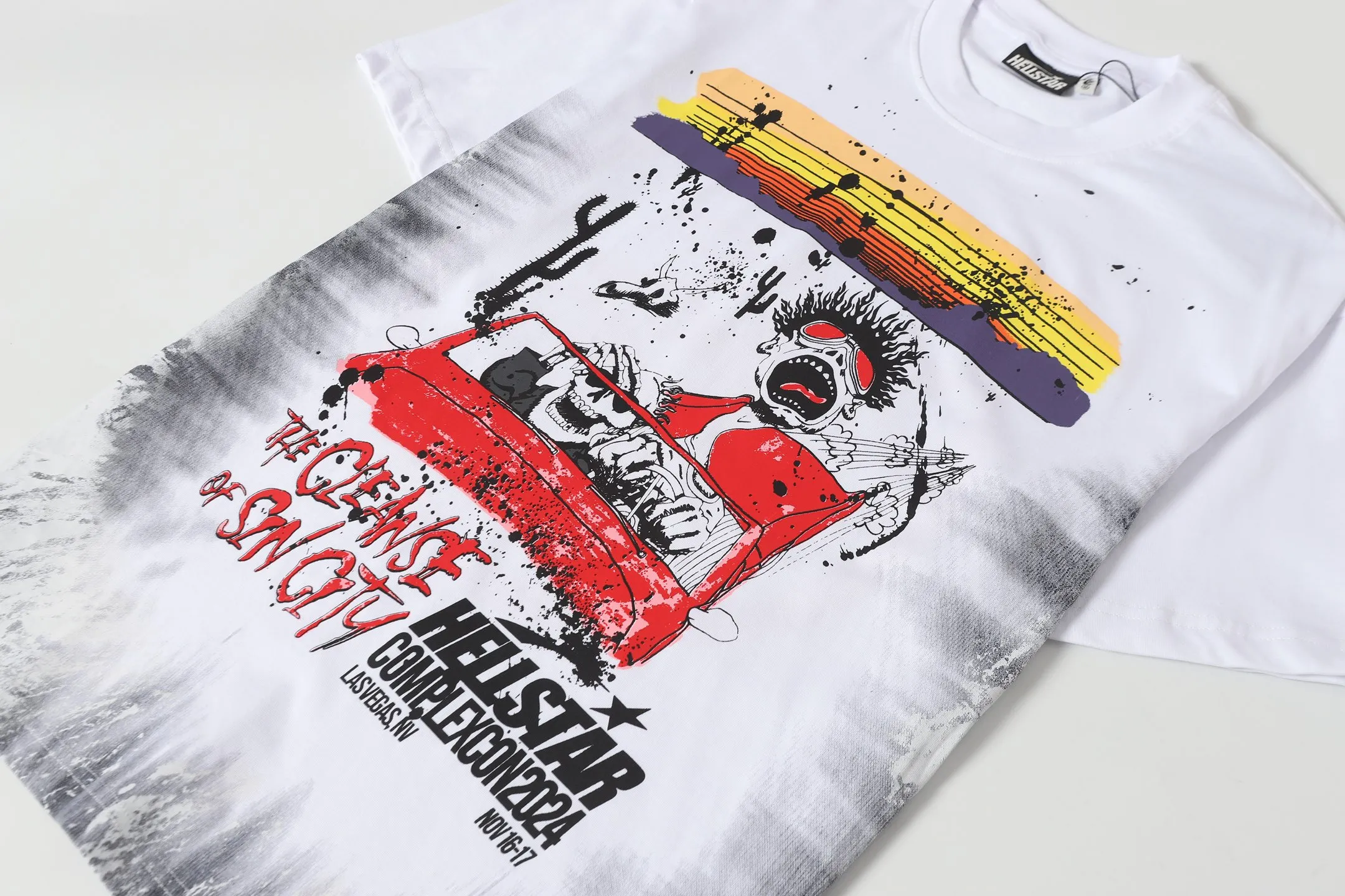 771#White I P54 In Stock Hellstar 、 T （fabric):32 240 Sizes（size）：S-M- L- X L （colour）：White 👉 👉 👉